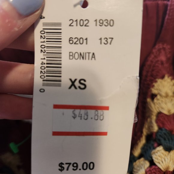 Burgundy Crochet Maxi Dress - Picture 4 of 4